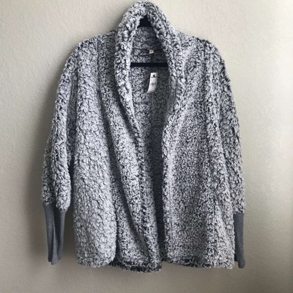Express One Eleven plush teddy sweater